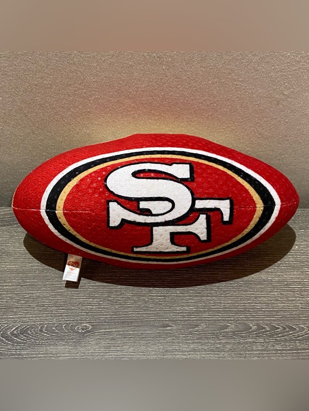 TY BEANIE San Francisco 49ers Red & Gold Discontinued Football Plush Toy 12”
